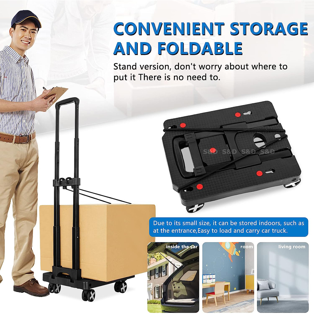 compact folding luggage cart