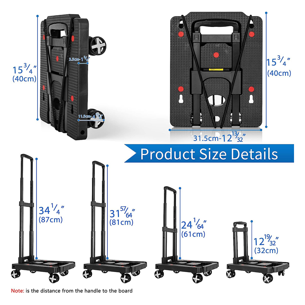 compact folding luggage cart