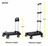 Folding Shopping Cart with 4 Silent Spinner Wheels - Lightweight and Portable