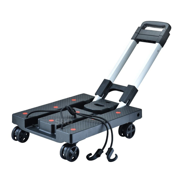 Compact Aluminum Folding Shopping Trolley with 4 Wheels - Perfect for Promotion Gifts!