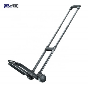 Compact Steel Telescopic Folding Luggage Cart: Portable Shopping And Travel Companion