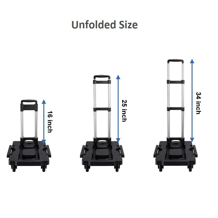 125kg Loading Compact Platform Flatbed Lightweight Fivewheel Folding
