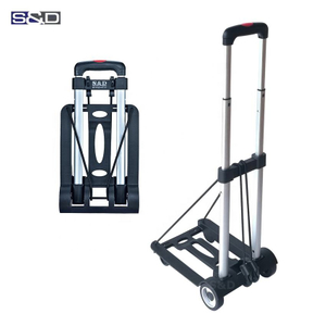 Compact Mini Aluminum Telescopic Lightweight Folding Portable Shopping Retractable Luggage Hand Trolley Cart Truck for Promotion