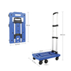 Portable Aluminum Platform Trolley with 150kg Load Capacity and 7 Wheels - Compact and Lightweight
