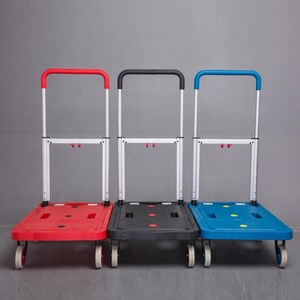 Compact Aluminum Heavy Duty Platform Portable Retractable Four-wheels Dolly Folding Luggage Hand Trolley Cart Truck Manufacturer