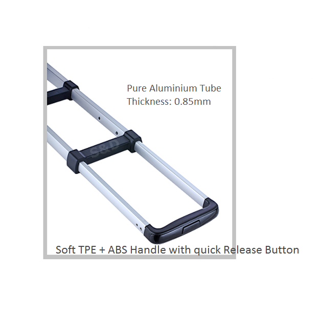 Soft TPE+ABS grab handle with quick release button