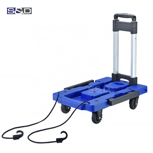 Lightweight and Portable 125kg Load Hand Trolley Cart with Retractable Handle and Five Wheels 