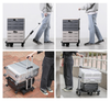 125kg Loading Compact Platform Flatbed Lightweight Five-wheel Folding Luggage Cart