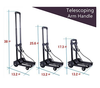 Telescopic Mini Trolley with 50kg Load Capacity and Four Wheels - Lightweight and Portable