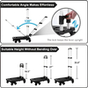 150kg Lightweight Portable Flatbed 7 Wheels Dolly Folding Hand Trolley Cart