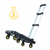 125kg Loading Compact Platform Flatbed Lightweight Five-wheel Folding Luggage Cart