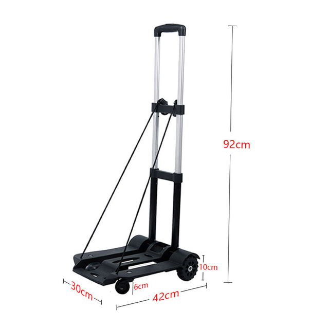 Portable Aluminum Telescopic Trolley for Shopping and Luggage
