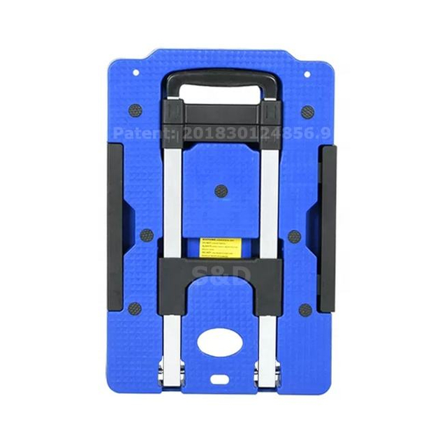 Lightweight and Portable 125kg Load Hand Trolley Cart with Retractable Handle and Five Wheels 