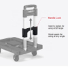125kg Loading Compact Platform Flatbed Lightweight Five-wheel Folding Luggage Cart