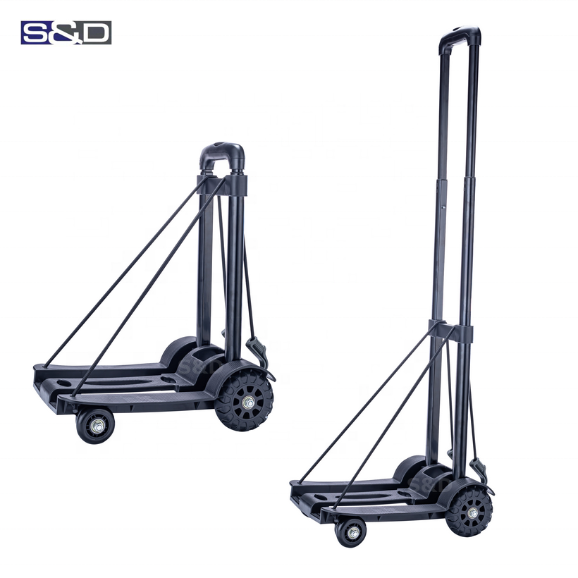 Telescopic Mini Trolley with 50kg Load Capacity and Four Wheels - Lightweight and Portable