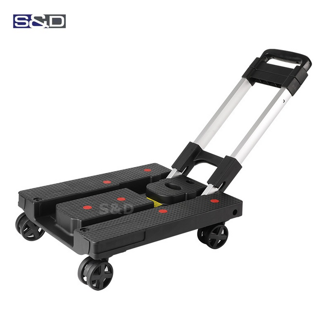 Compact Aluminum Folding Shopping Trolley with 4 Wheels - Perfect for Promotional Gifts in 2023!