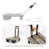 Heavy Duty 150kg Flatbed Hand Trolley Cart with Seven Wheels for Easy Transportation