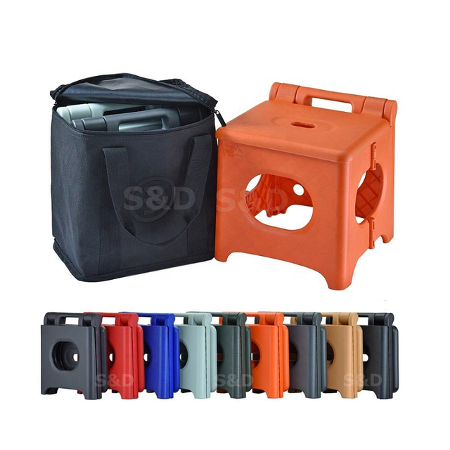 Mini Plastic Folding Camping Stool Chair - Ideal for Kids & Adults