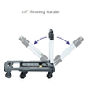 Portable Aluminum Platform Trolley with 150kg Load Capacity and 7 Wheels - Compact and Lightweight