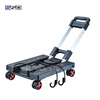 Compact Aluminum Lightweight Portable 4 Silent Spinner Wheels Platform Shopping Dolly Folding Hand Trolley