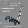 Heavy Duty 150kg Flatbed Hand Trolley Cart with Seven Wheels for Easy Transportation